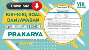 Buatlah 20 soal pilihan ganda beserta jawabannya prakarya semester 2 bab 1 kerajinan bahan limbah brainly co id. Bikin Kagum Download Kisi Kisi Soal Dan Jawaban Pat Ukk Pelajaran Prakarya Kelas 8 Smp Mts Semester 2 Lengkap Disukai Cara Mudah Praktis Di 2021 Rabab Minangkabau