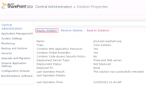 Installation Of Org Chart For Sharepoint 2010 As Wsp Package