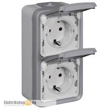 57 x 94 x 38 mm, gewicht: Legrand 069744 Steckdose 2 Fach Senkrecht Aufputz Plexo 55