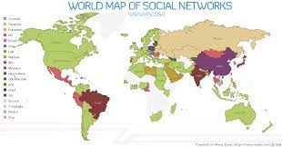 World Map Of Social Networks1 Bmp 1024 537 Online Forex Trading Infographic Map