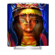 Santa Barbara and Chango Art Print by Carmen Cordova