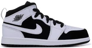 Jordan 1 Mid White Black Ps In 2020 Jordan 1 Mid Jordans Jordan 1