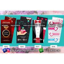 Sesuai untuk undangan pelbagai jenis majlis dan keramaian. Kad Kahwin Murah Malaysia Wedding Card Kad Jemputan Birthday Engagement Event Shopee Malaysia