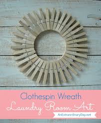 clothespin wreath tutorial laundry