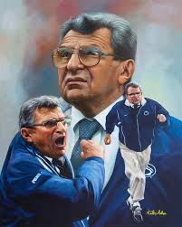 Joe Paterno Papa Joe Penn State Nittany Lions College Football Coach Art  1AM3 Painting by Arthur Milligan