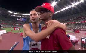 Qatar's mutaz essa barshim and italian gianmarco tamberi both won gold in the olympic high jump. K78 Ejd 8kp0 M