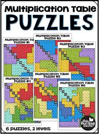 This zero through nine multiplication table is blank, so students can fill in the answers. Multiplication Table Puzzles 6 Different Puzzles This Reading Mama