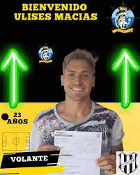 Incorporacion . ⚫🟡 Le damos la bienvenida a Almirante Brown a Ulises Macías  , volante de 23 años, luego de su paso por El Porvenir ( Contrato hasta  2026) . ⚫Partidos jugados: