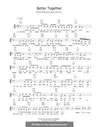 Better Together By J Johnson Sheet Music On Musicaneo