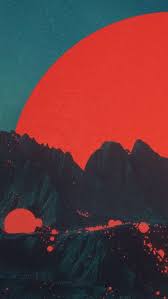 Volcano Mountains Art Iphone Wallpaper Free Getintopik Digital Art Fantasy Original Iphone Wallpaper Android Wallpaper Girl