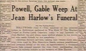 Jean Harlow S Funeral Jean Harlow Harlow Post Divorce
