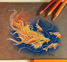 The article features both realistic and cartoon forms of dragons this poor little dragon is suffering from cavity problems. 50 Beautiful Color Pencil Drawings From Top Artists Around The World Color Pencil Drawing Pencil Drawings Fantasy Drawings