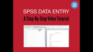 Spss Data Entry How To Enter Data Into Spss Data Entry Data Videos Tutorial