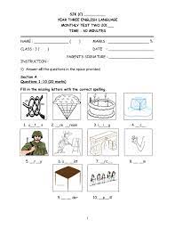 Pksr english paper year 3. Year 3 Kssr Assessment 2