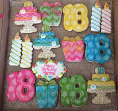 40th Birthday Cookie Cake Ideas 18th Birthday Cookies Birthday Cookies Custom Cookies 18th Birthday Party