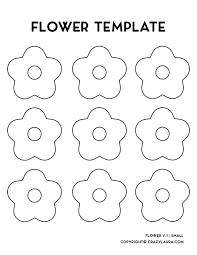 This peonies paper flower template are simply beautiful and classic. Free Flower Template Outline Stencil Printables Crazy Laura