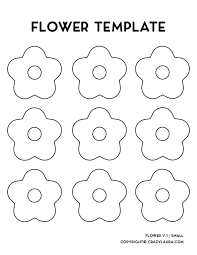 Free victoria paper flower template | tutori. Free Flower Template Outline Stencil Printables Crazy Laura