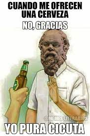 Sociedad De Filosofía Aplicada - Hoy es viernes y Sócrates lo sabe...  Imagen de Mifune. Memes literarios | Facebook
