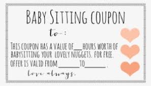 You can download the free printable gift certificate templates instantly without any registration. Babysittingcoupon 560 325 Pixels Gift Certificate Template Babysitting Coupon Template Png Image Transparent Png Free Download On Seekpng