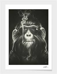 Smoke Em If You Got Em Art Print By Dr Lukas Brezak Numbered Edition From 24 9 Curioos In 2020 Art Cool Art Illustration