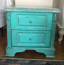 2 Adet Nil Yesili Eskitme Komodin Eskitme Ahsap Mobilya Yesil