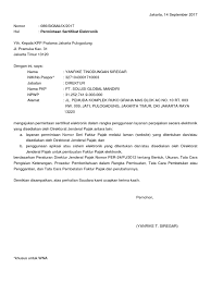 We are a sharing community. Download Surat Permintaan Sertifikat Elektronik Pajak Word Bagi Contoh Surat
