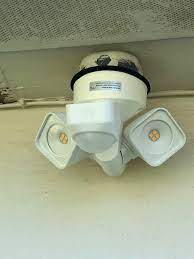 Installing outdoor flood lights under the eaves. Floodlight Wired Eave Installation Smart Lighting Ring Community