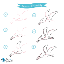 By continuing your work on how to draw a pterodactyl, refine your work to add more beauty to its beak. Pterodactyl Drawing Petit Fernand Uk