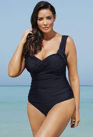 Tropiculture Black Crossover Swimsuit Full Figure Swimwear Plus Size Swimsuits Women S Plus Size Swimwear