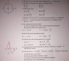 These are often numbered from 1st to 4th and denoted by roman numerals: The Point P X Y Is On The Unit Circle In Quadrant Chegg Com