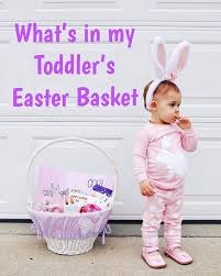 This easter idea is simply a work of art. My Toddler S Easter Basket What I Added For Her First Easter Easter Baskets For Toddlers Toddler Easter Easter Baskets