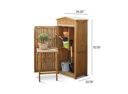 Teak wood outdoor storage cabinet. 10 Easy Pieces Wooden Garden Shed Kits Gardenista