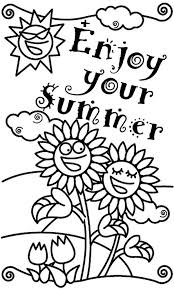 End of the year coloring pages & printables. Summertime Enjoy Your Summertime Holiday Coloring Page Summer Coloring Pages Kindergarten Coloring Pages Fall Coloring Pages