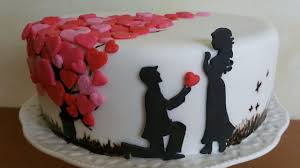 Torta Romantica Con Sagome Ideea San Valentino Torte San Valentino Torte Di Fidanzamento