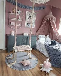 Kinderzimmer Indoor Tassel Wood Swing With Mat Kids Children Tree Swing Seat Replacement Rope Wooden In 2020 Teenage Girl Bedroom Decor Girl Room Girl Bedroom Designs