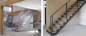Double Stringer Steel Staircases With Wood Treads In Nyc Ct Steel Stairs Staircase Design Stairs