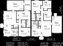 The best 3 bedroom single story house floor plans. Single Story Duplex House Plan Corner Lot Plans House Plans 102149