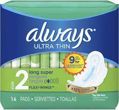 Thanks to securelyfits to help the pad stay in place, . Amazon Com Always Ultra Thin Long Super With Wings Unscented Pads White 16 Count Health Household