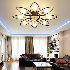 Pop false ceiling designs are one of the most optimal options that can be realized, determined by the choice of the ceiling for the living room. Litfad Flower Semi Flush Mount Ceiling Light Metal 8 Lights Modern Ceiling Lamp Fixture Living Room Lamp Led Pandent Light In Black For Dinning Room Bedroom Restaurant Pricepulse