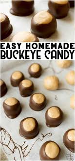 Buckeye Candy Recipe Is A Simple No Bake Dessert Buckeye Balls Are Fudge Like Peanut Butter Ball Is Buckeye Balls Recipe Buckeyes Recipe Buckeye Recipe Easy