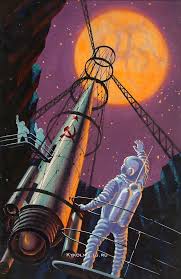 Helmet was made by vladimir vdovin. Nu Poehali Feldman Vladimir Petrovich 1924 1961 Zvezdam Navstrechu Pervyj Kosmonavt Yurij Gagarin 1961 Science Fiction Artwork Futuristic Art Cosmos Art