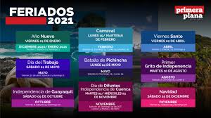 Calendario febrero 2021 en microsoft excel xlsx. Cuales Seran Los Dias De Feriado Nacional En Ecuador Para 2021
