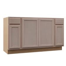 Hampton Bay Hampton Assembled 60x34 5x24 In Sink Base Kitchen Cabinet In Unfinished Beech Ksbf60 Uf The Home Depot Home Depot Cabinets Unfinished Kitchen Cabinets Kitchen Cabinets Home Depot