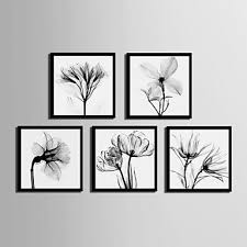 Black And White Flower Framed Wall Art Framed Canvas Art Black And White Flowers Framed Canvas Print Set Of 5 Usd 79 99 Online Wall Art Framed Canvas Art Illustration Wall Art