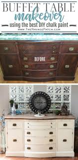 Vintage Buffet Makeover How To Paint A Buffet Table The Navage Patch Buffet Makeover Vintage Buffet Buffet Table Decor