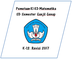 Diantara muatan pelajaran yang wajib dalam tematik kelas rendah yaitu ppkn, bahasa indonesia, matematika, sdbp dan pjok. Pemetaan Ki Kd Matematika Sd Semester Ganjil Genap K 13 Revisi 2017 File Guru Now