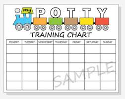 Diy Printable Potty Training Chart Train Design For Boy Etsy