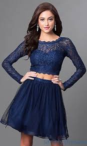 Shop Short Navy Blue Party Dresses At Simply Dresses Cheap Two Piece Dresses With Long Long Sleeve Homecoming Dresses Formal Dresses Short Prom Dresses Short