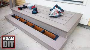 A deck is a weight supporting structure that resembles a floor. How To Build Porch Steps Composite Decking Youtube