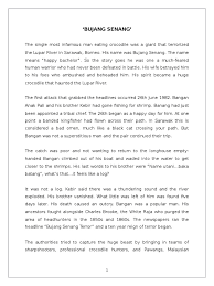 Crocodiles are said rampant in this river since, 1941. Bujang Senang Crocodile Nature